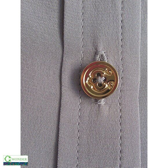 C. Wonder NEW Glam CLASSIC 100% Silk Button Down Shirt L - Picture 4 of 12